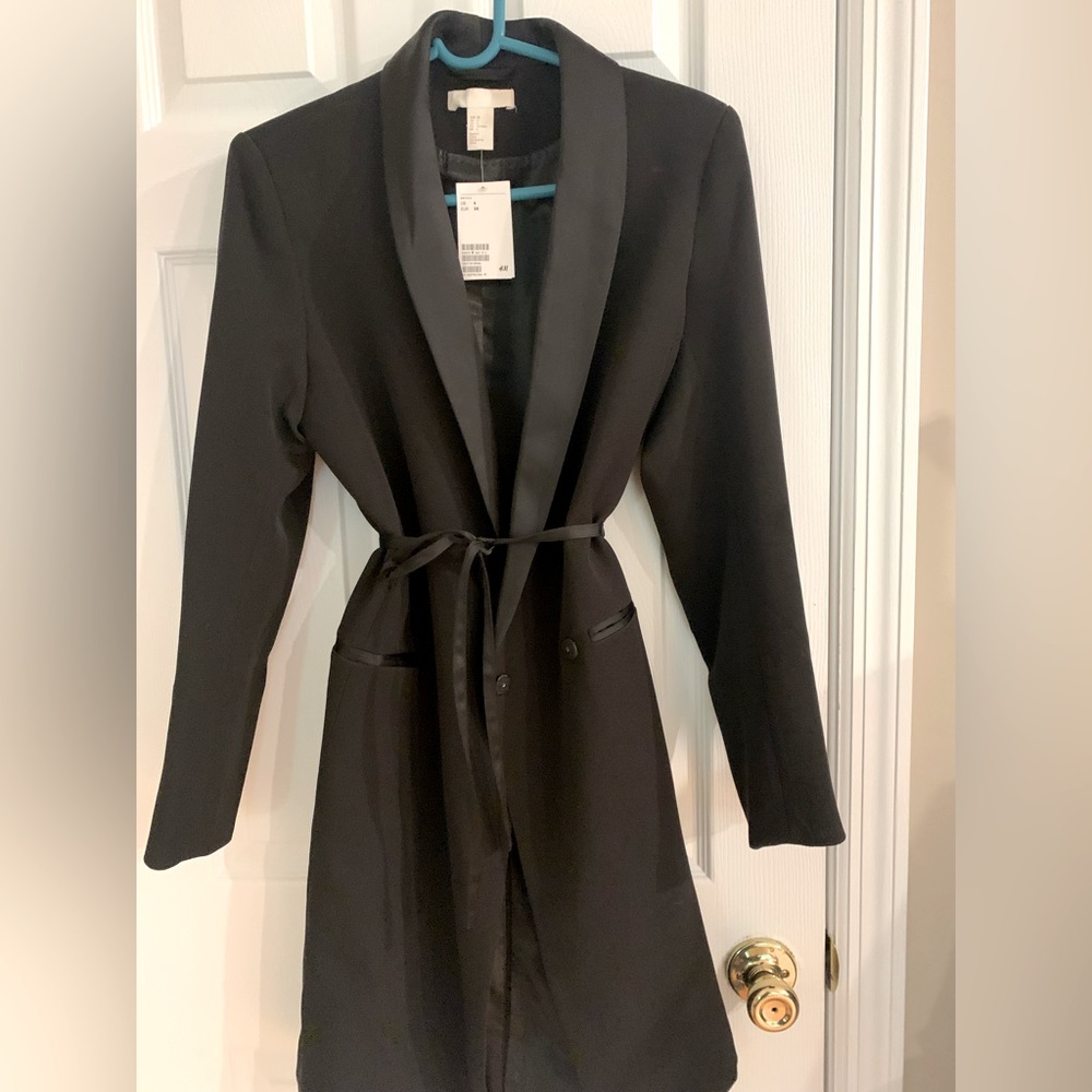 Tuxedo shirt dress